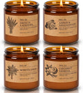 Luxury Soy Scented Candle Gift Set – 4-Piece Aromatherapy Collection (9 oz Each)