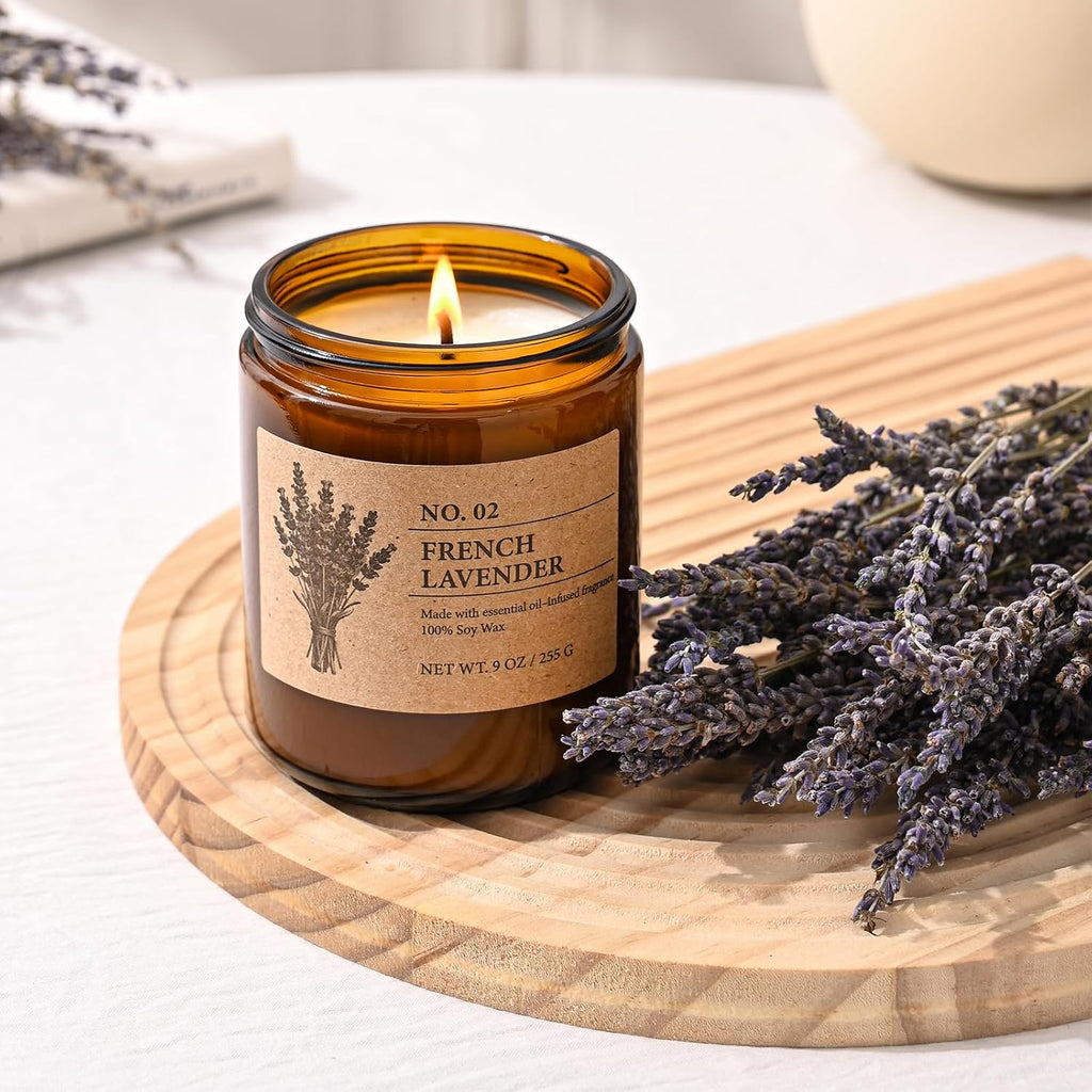 Luxury Soy Scented Candle Gift Set – 4-Piece Aromatherapy Collection (9 oz Each)