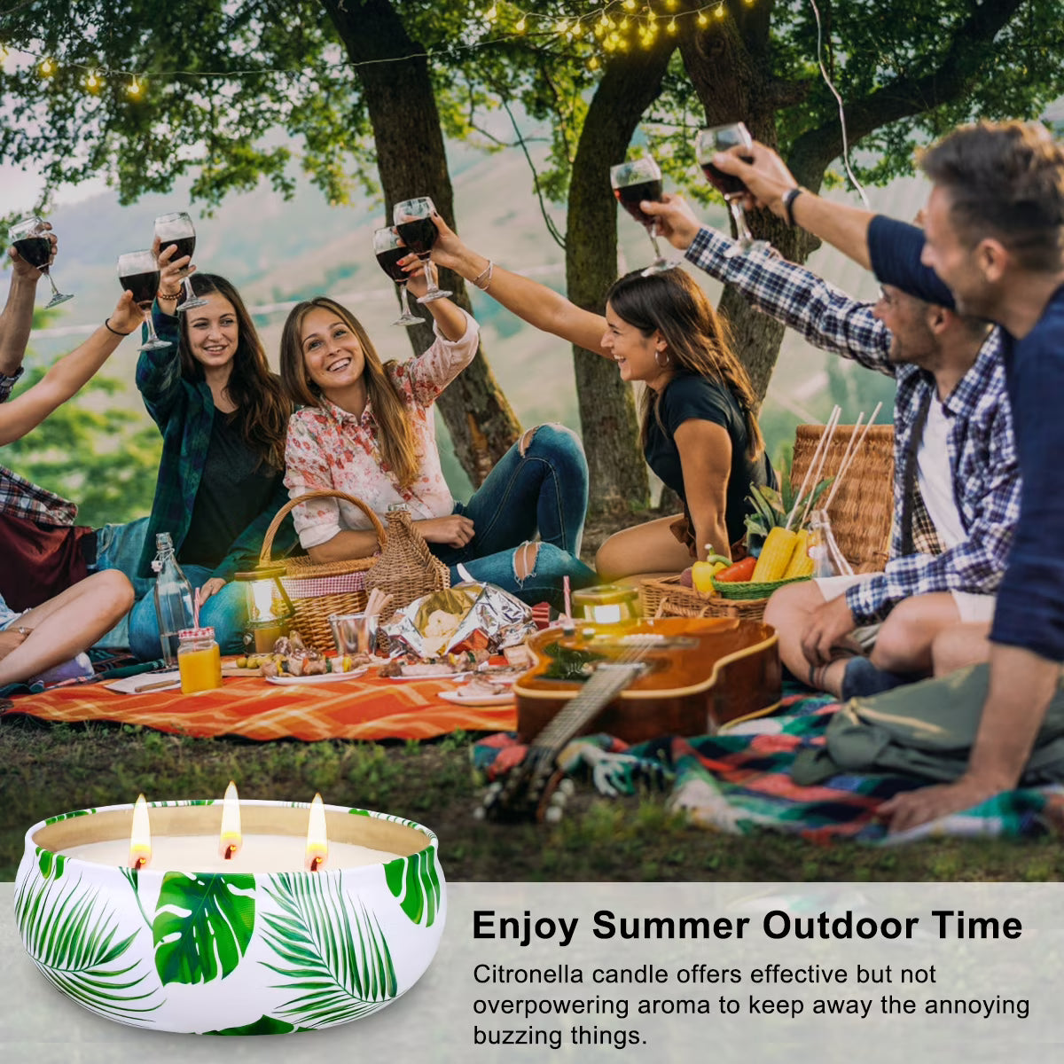 Citronella Outdoor Candles – 3 Pack