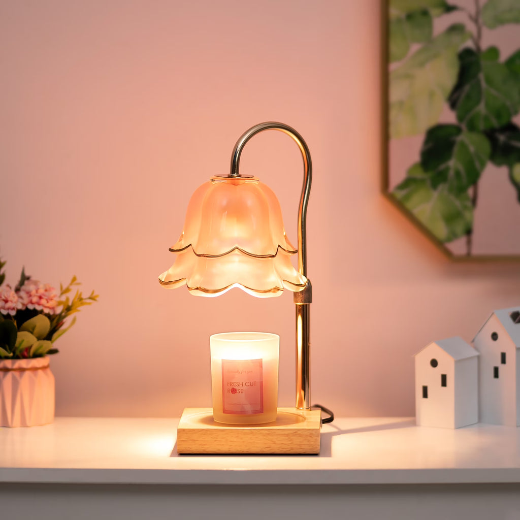 Floral Candle Warmer Lamp Gift Set