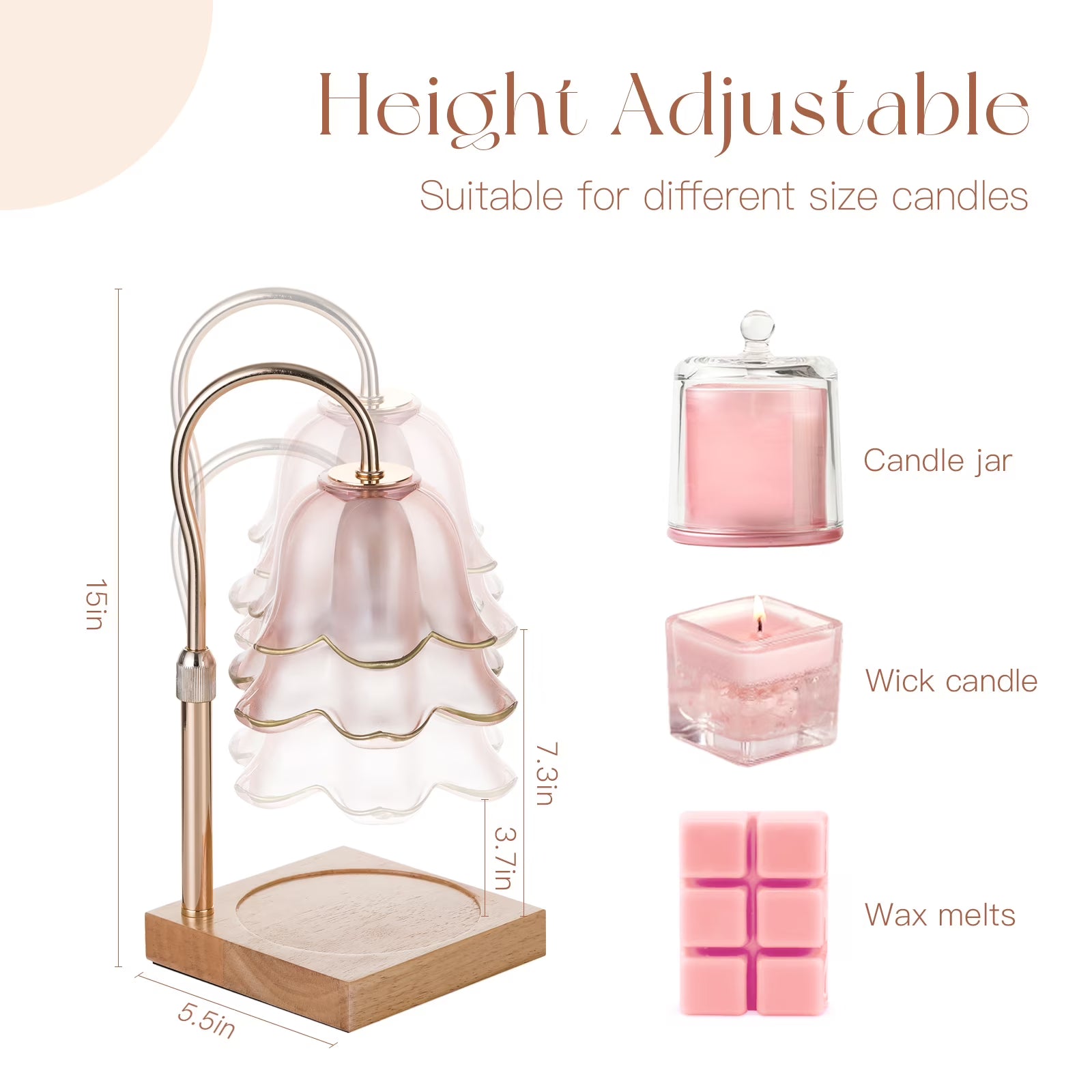 Floral Candle Warmer Lamp Gift Set