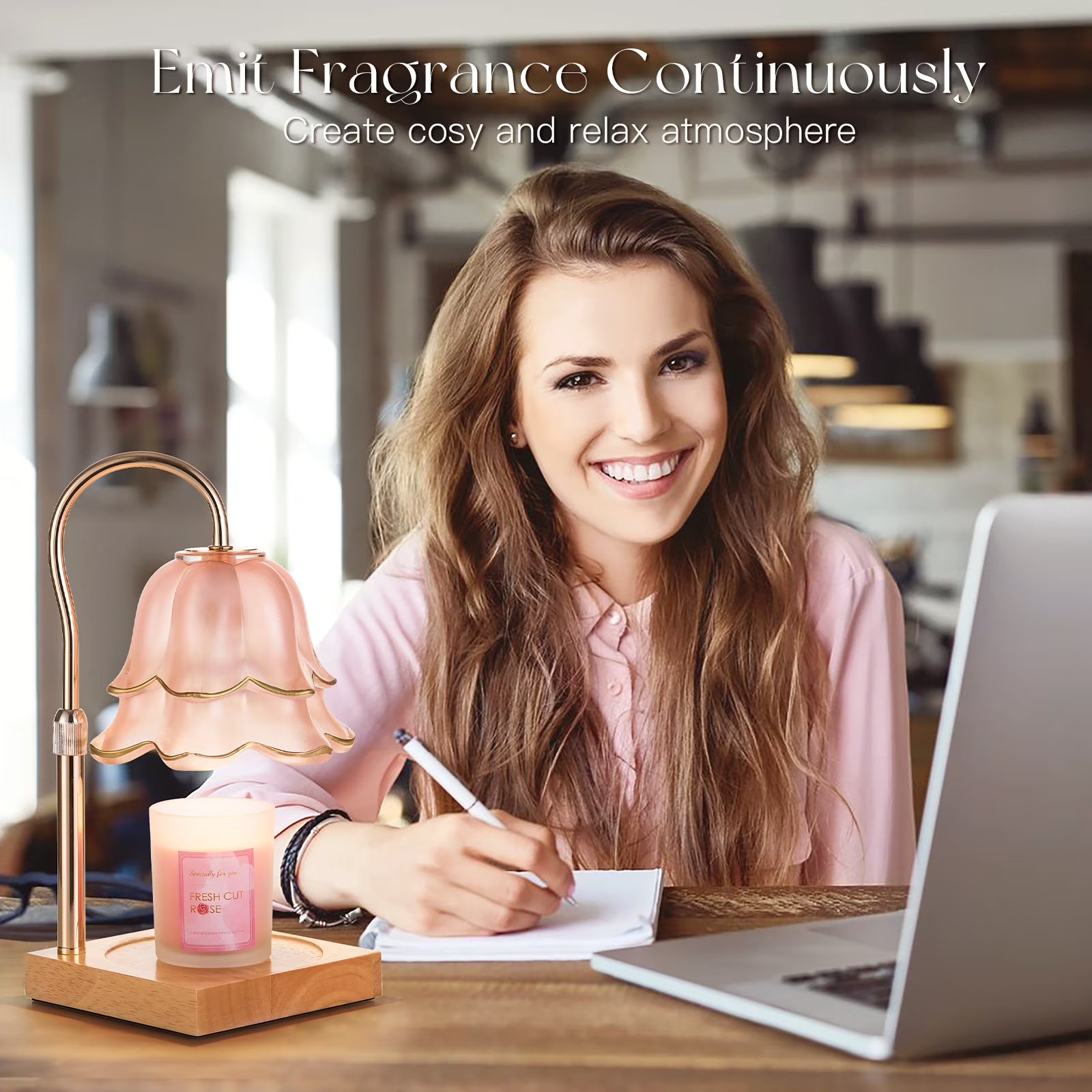 Floral Candle Warmer Lamp Gift Set