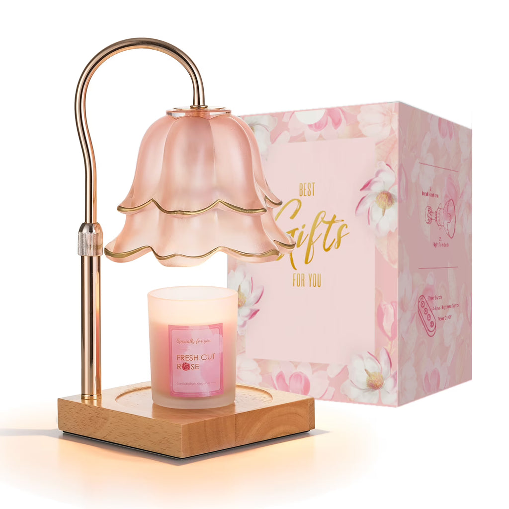 Floral Candle Warmer Lamp Gift Set