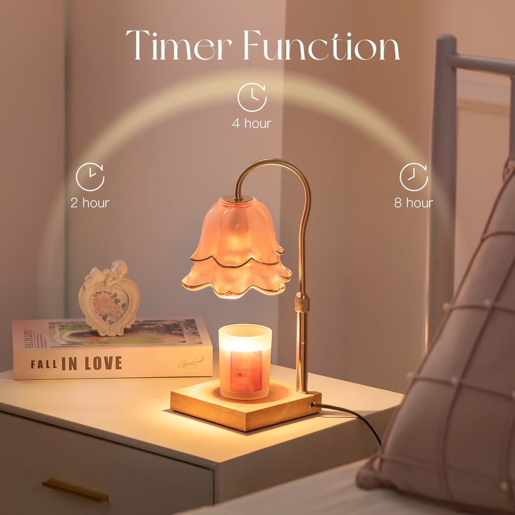 Floral Candle Warmer Lamp Gift Set