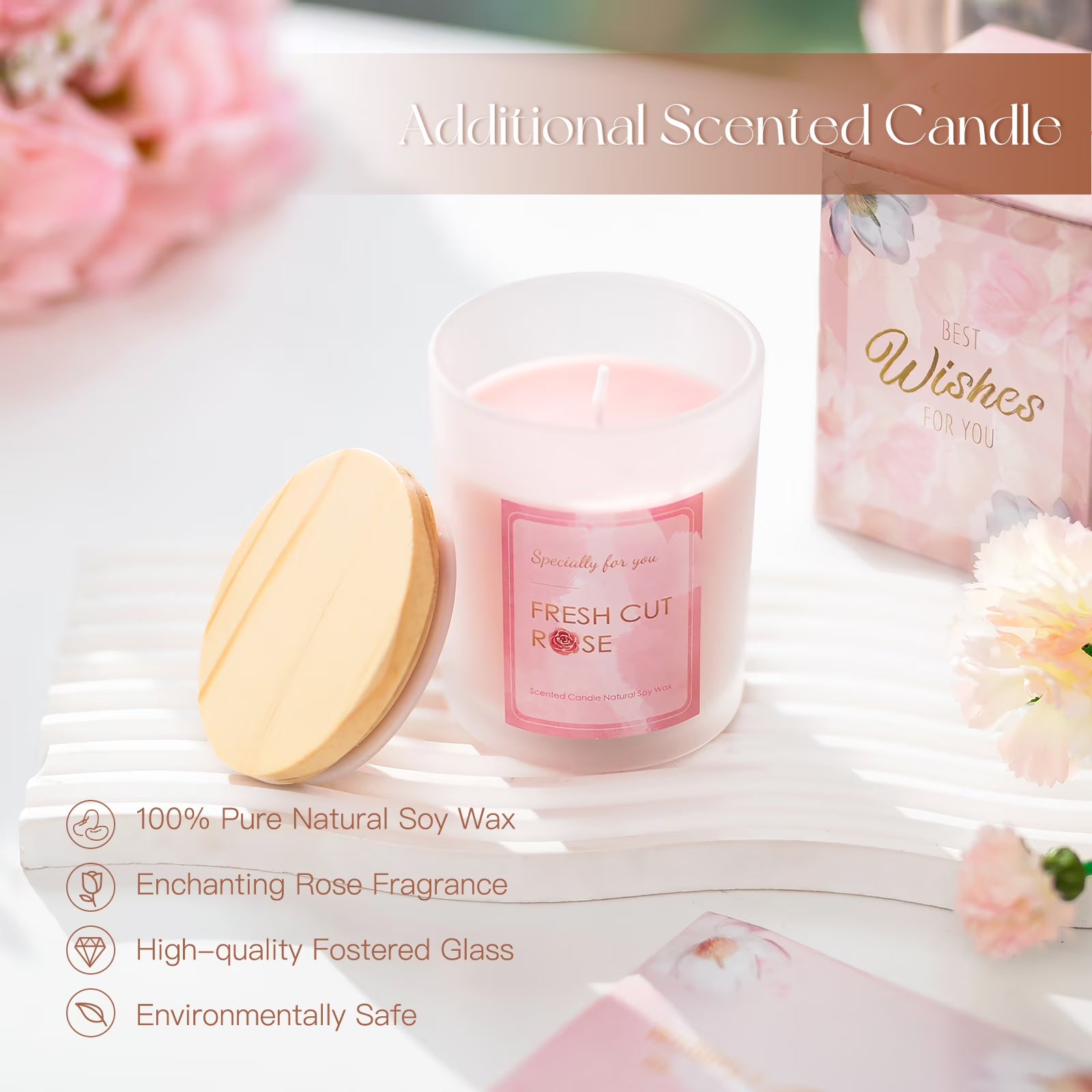 Floral Candle Warmer Lamp Gift Set