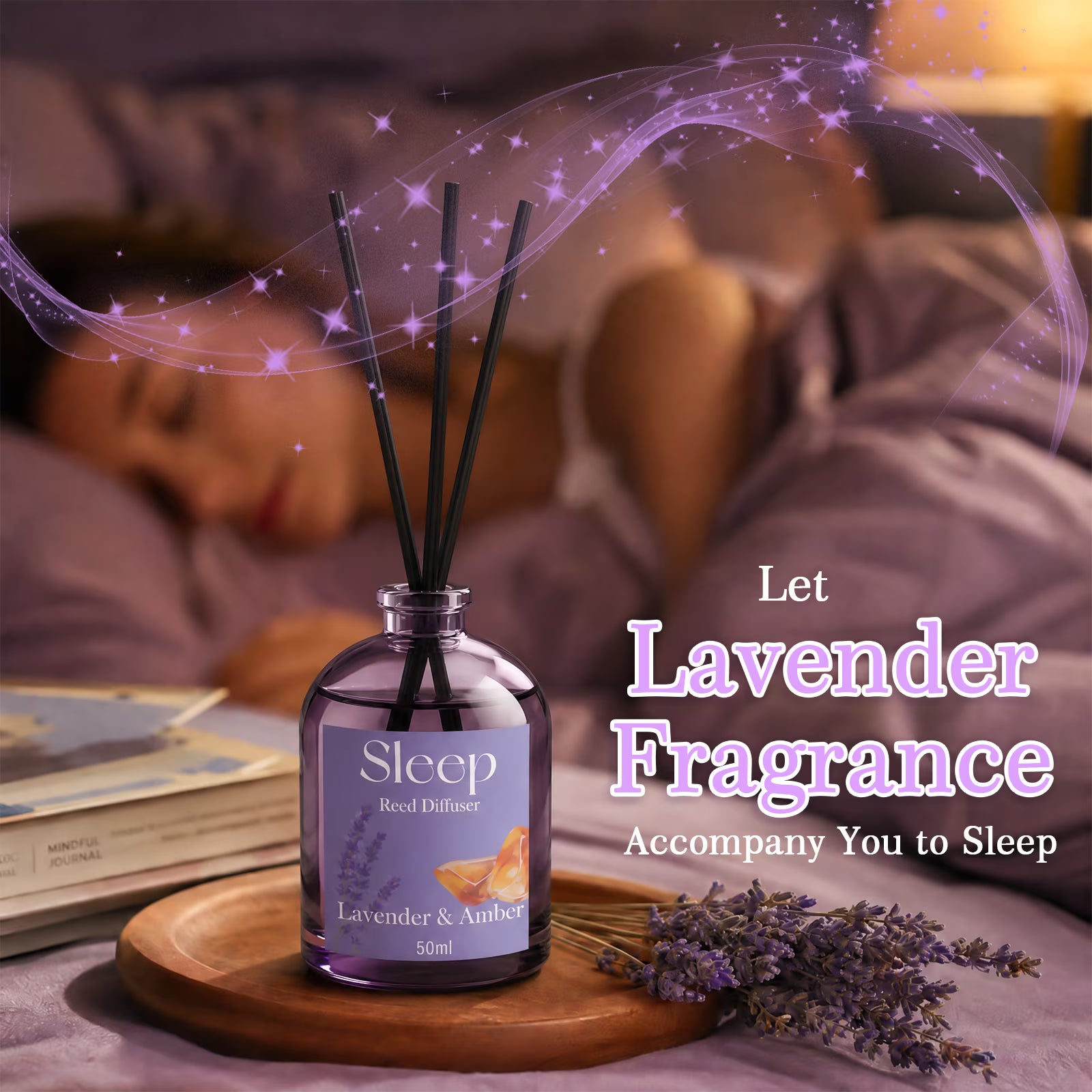 Lavender Reed Diffuser Set – 4 Pack