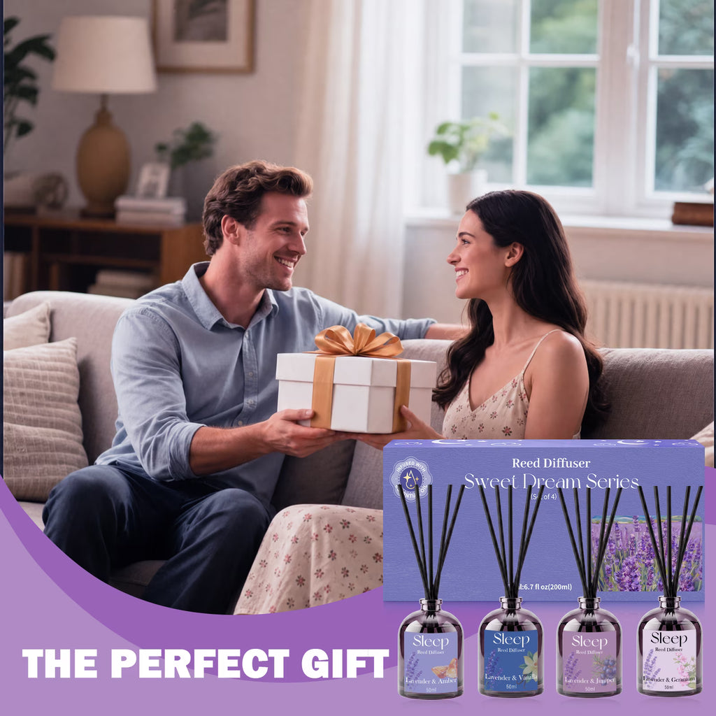 Lavender Reed Diffuser Set – 4 Pack